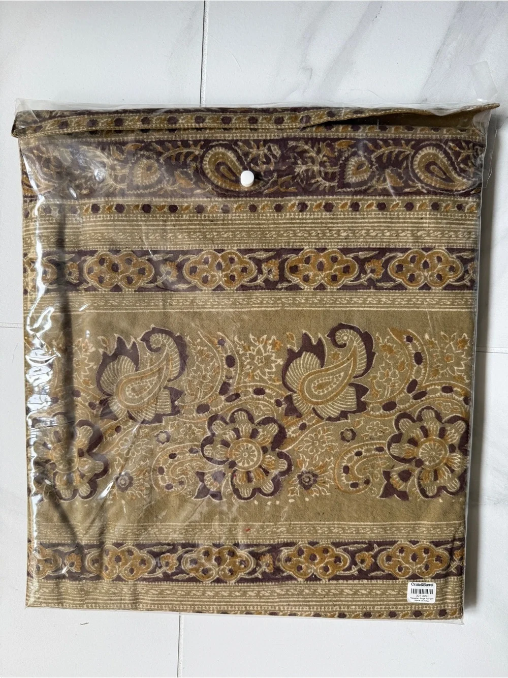 Crate & Barrel Rajastan Sage Table Runner 14x90 NEW